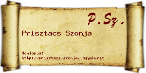 Prisztacs Szonja névjegykártya